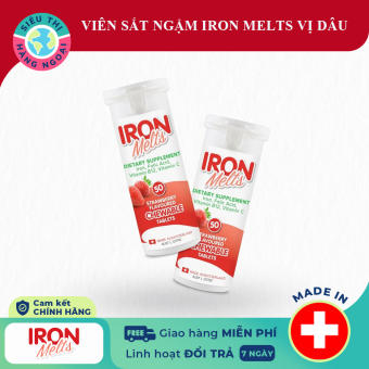 Viên sắt ngậm Iron Melts vị dâu 50 viên Hàng Thụy Sĩ[Bổ sung các chất cần thiết cho cơ thể như sắt, acid folic, vitamin B12 và vitamin C] được bán bởi Siêu Thị Hàng Ngoại