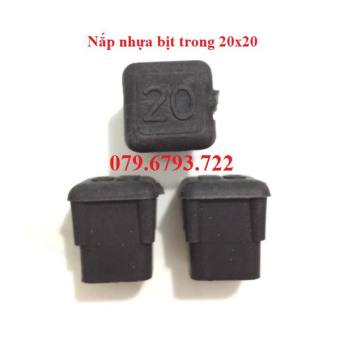 Bộ 10 cái nắp chụp nhựa vuông 20x20_bịt trong chân bàn ghế, nút chân chống xước, bịt trong chân ống sắt, nút nhựa