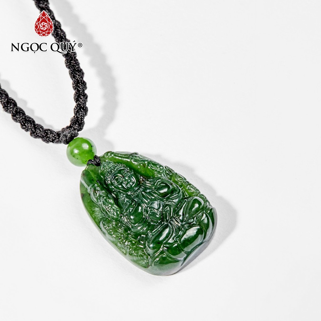 Mặt dây chuyền phật bản mệnh ngọc bích nephrite mệnh hỏa , mộc - ngọc quý