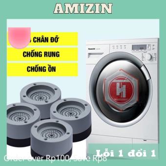 Đế chống rung máy giặt AMIZIN Bộ 4 chân đế cao su chống rung máy giặt, chân bàn ghế, tủ lạnh