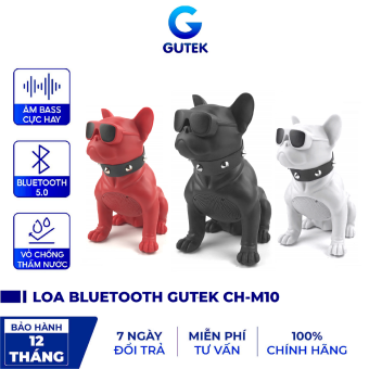 Loa Bluetooth Gutek CH-M10 Hình Con Chó Bull, Vỏ Chống Thấm Nước Chống Va Đập, Nghe Nhạc Bass Cực Chất, Hàng Chính Hãng