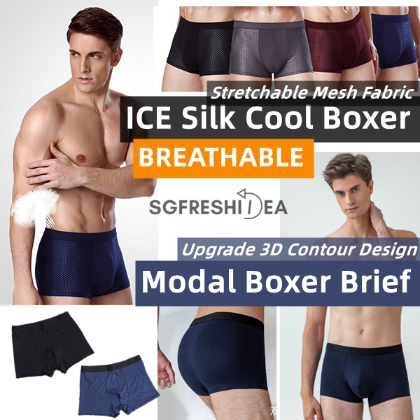 ADFASHION Ice Silk Seamless Men Briefs Sexy Ultra-thin Underwear