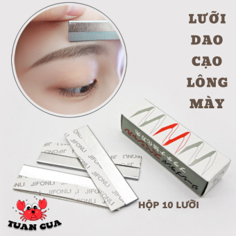 Set 10 chiếc dao cạo lông mày, lưỡi dao cạo lông mày chuyên dụng, dao lam tỉa lông mày,Tuancua