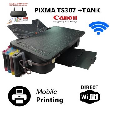 Canon Pixma TS 307 wifi Wireless Printer with Smartphone Copy ปริ้นไร้สายผ่านมือถือได้ สินค้ามือ1รับประกันเครื่องและแท้งค์1ปี
