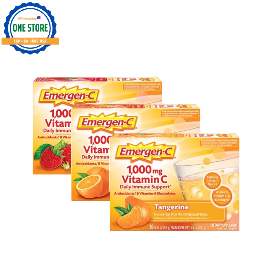 Bột sủi c tăng đề kháng emergen-c vitamin c 1000mg 30 gói
