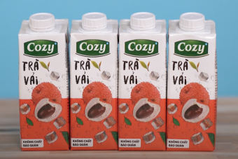 Trà trái cây COZY trà vải 1 thùng 24 hộp