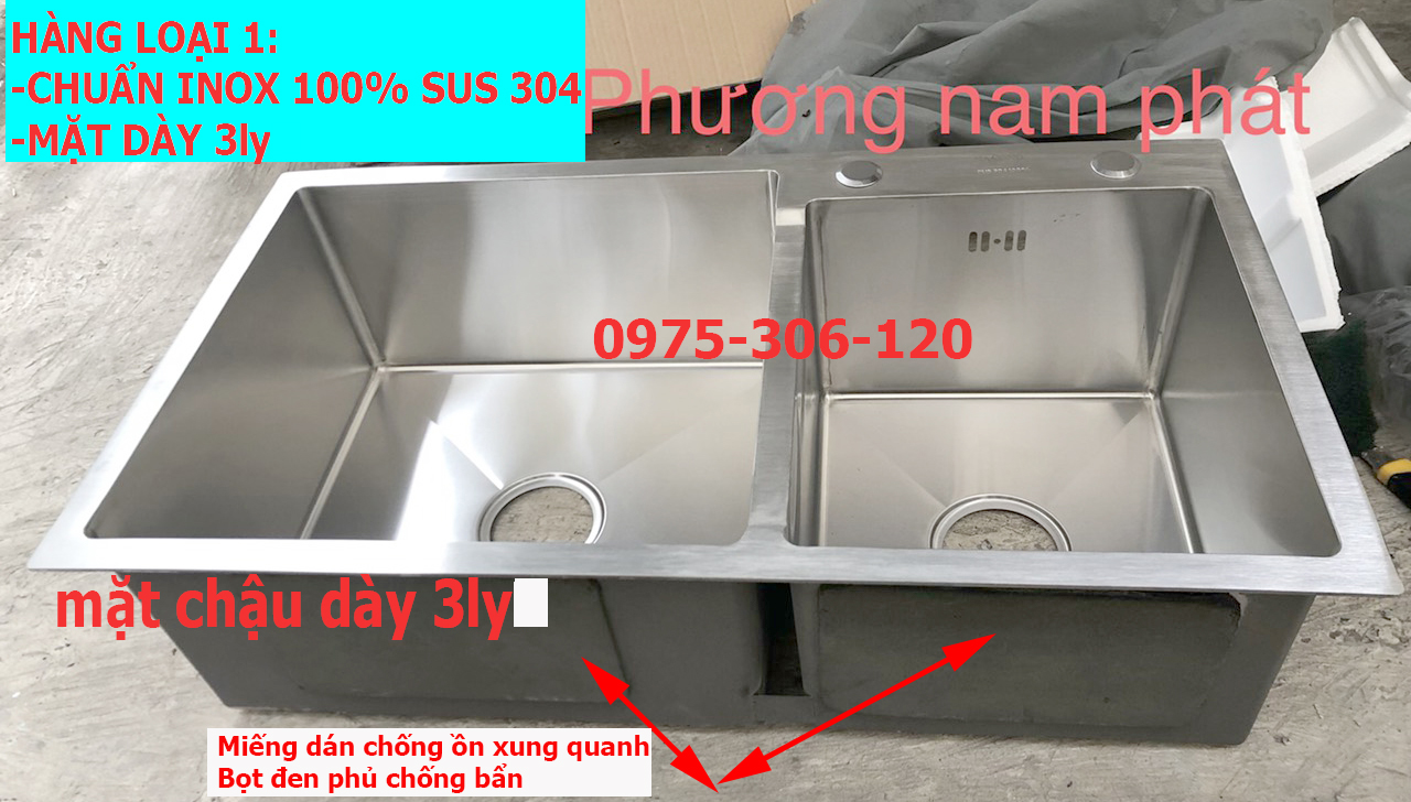 [HCM][LOẠI 1] Chậu Rửa Chén Bát INOX 304 N7 8245 NA.GRAND và Xả Chậu và Rổ Đa Năng và Xả Chậu Thoát Nước MẶT DÀY 3LY HÀNG BAO XÀI