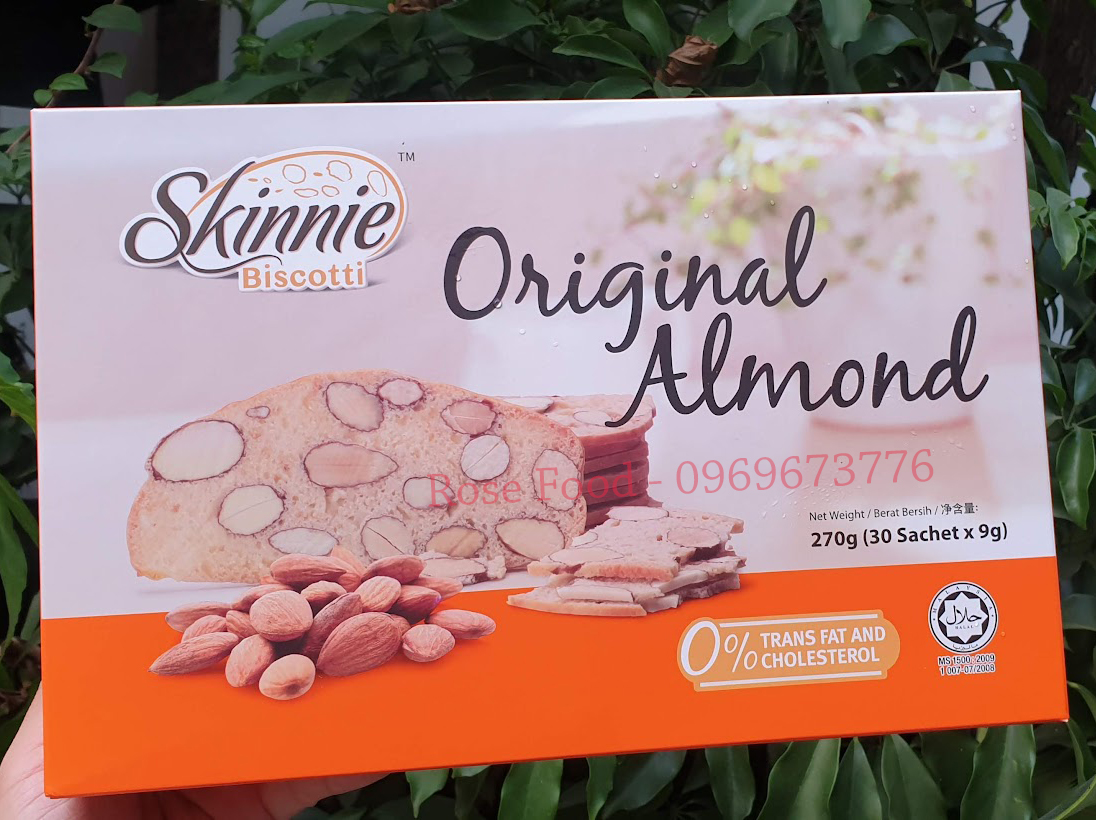 Bánh hạnh nhân Skinnie Biscotti hộp 270gr