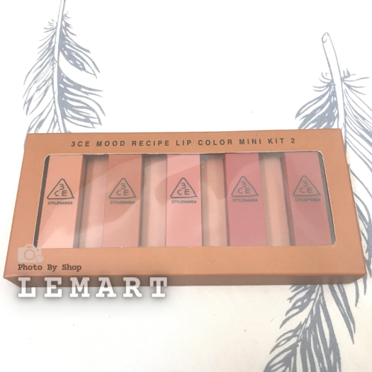 Set 5 Son môi 3Ce - Mood Recipe Lip Color Mini Kit 2 . Bộ sưu tập 5 thỏi son 3Ce Mini phiên bản mới . Hàng xách tay