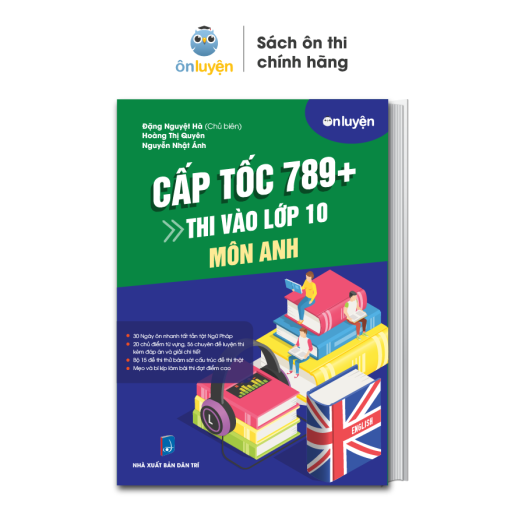 Sách thi vào 10 - Combo 2 cuốn Cấp tốc 789+ môn Toán, Anh - Nhà sách Ôn luyện