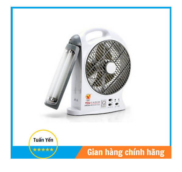 Quạt sạc kiêm đèn sạc honjianda hjd- fl203 led 2 bình, hàng chính hãng