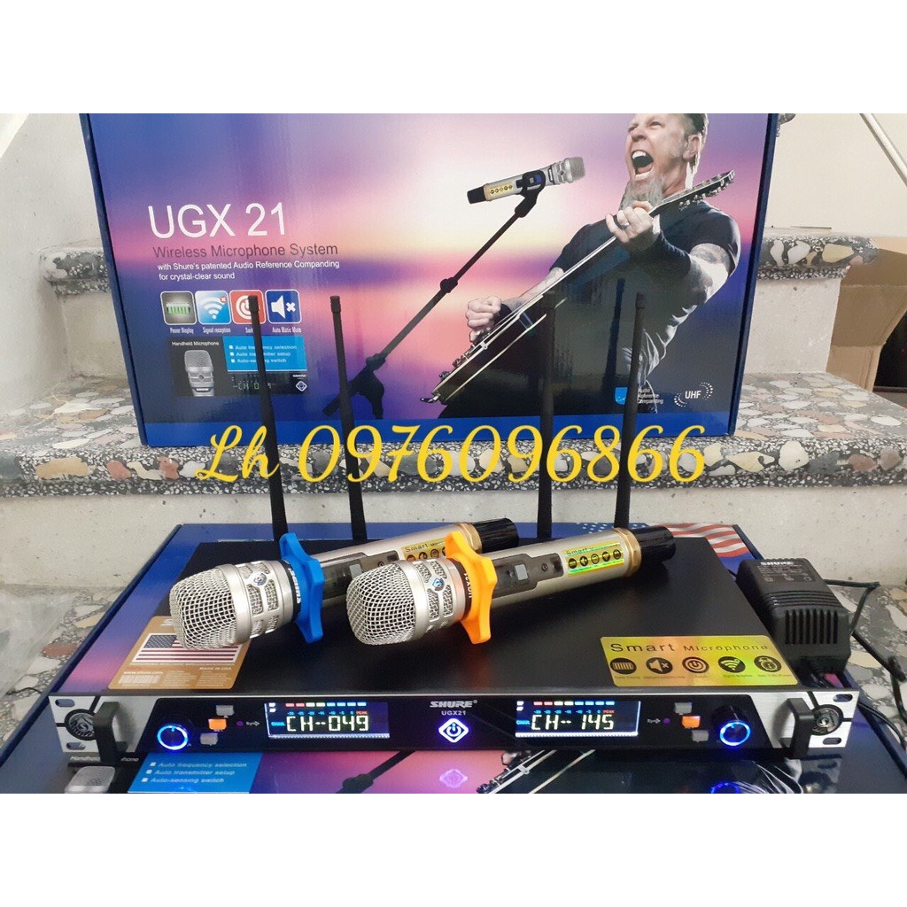 Micro không dây shure UGX 21 hàng chuẩn loại 1-Micro Không dây