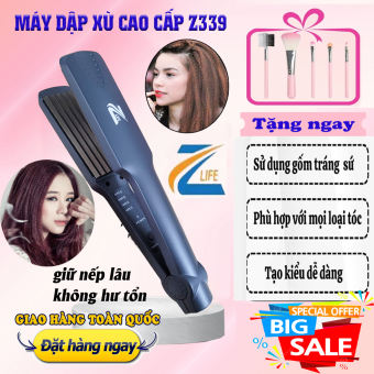 Máy dập phồng chân tóc Zlife Z339, máy dập xù bấm tóc, máy làm phồng chân tóc gợi sóng, bán kèm máy duỗi ép tóc mini