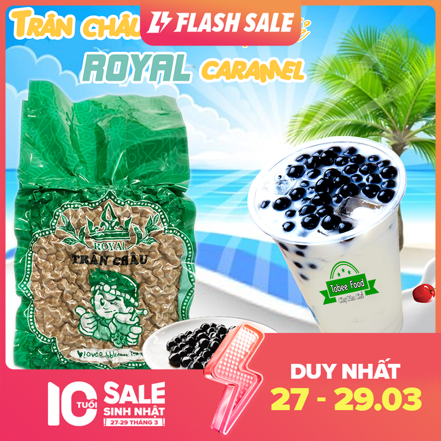 [HCM]Trân Châu Caramel Royal 2kg | Hạt To Dai Dẻo | Topping thơm ngon