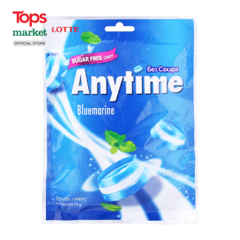 Kẹo Ngậm Lotte Anytime Bluemarine Không Đường Hương Bạc Hà 74G - Siêu Thị Tops Market