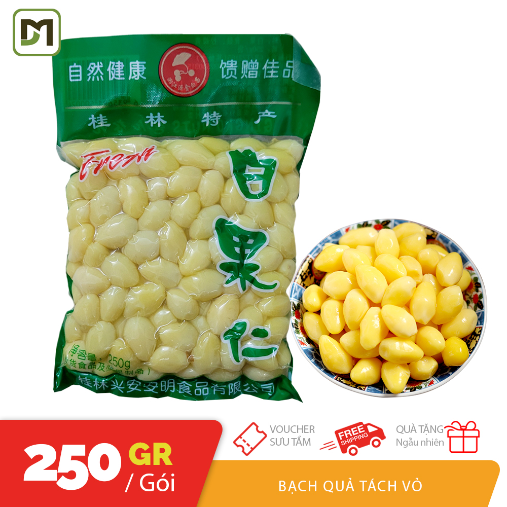 Gói 250gr bạch quả tách vỏ nguyên liệu chế biến món ăn