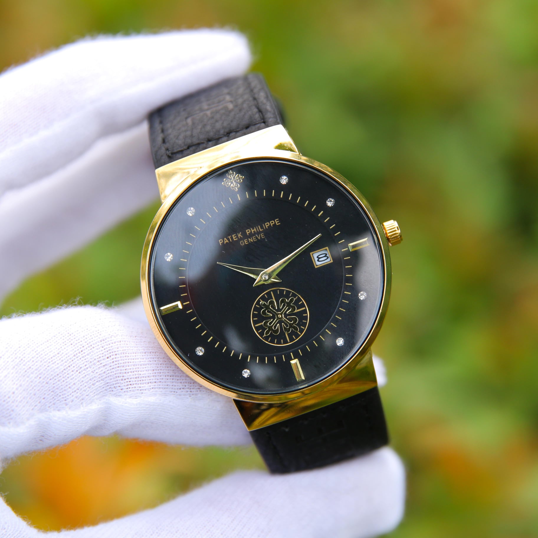 Đồng hồ thời trang nam Patek dây da sang trọng , cá tính , dành cho quý ông