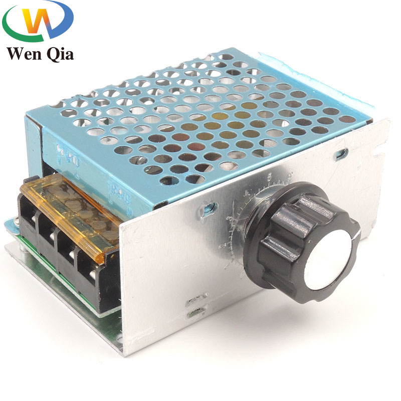 Wenqia bộ điều chỉnh độ sáng bộ điều chỉnh điện áp 4000w ac 220v, bộ điều khiển tốc độ động cơ điện, công tắc điều khiển độ sáng ánh sáng công suất cao
