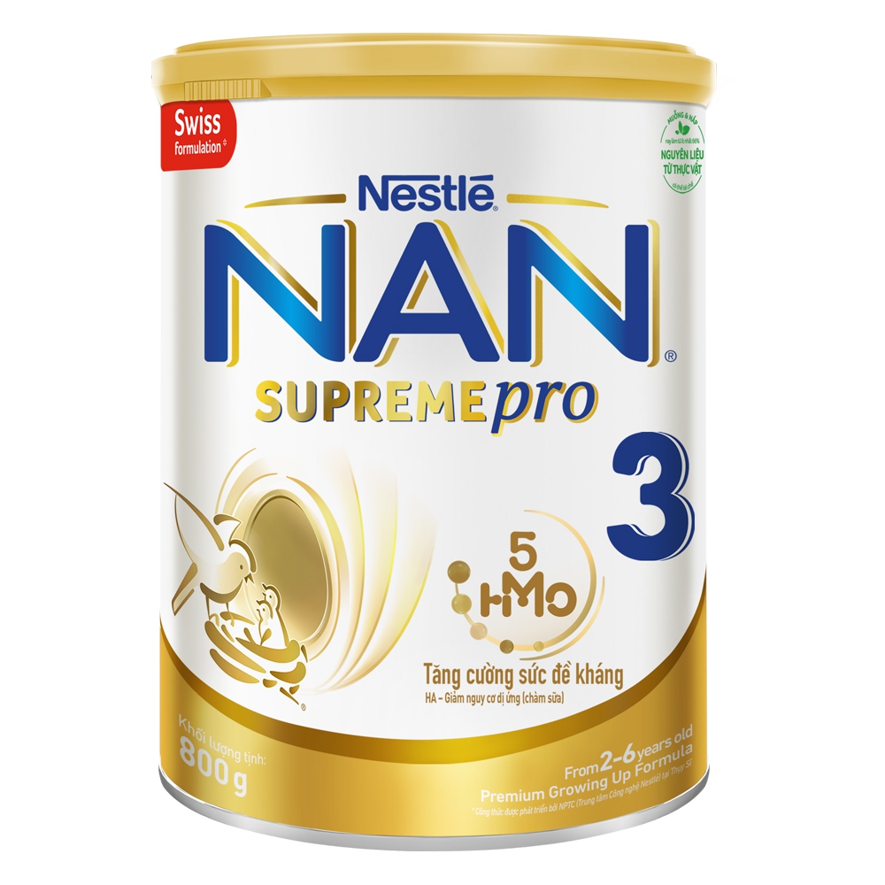 DATE 2025- Sữa bột Nestlé Nan Supreme 3 lon 800g