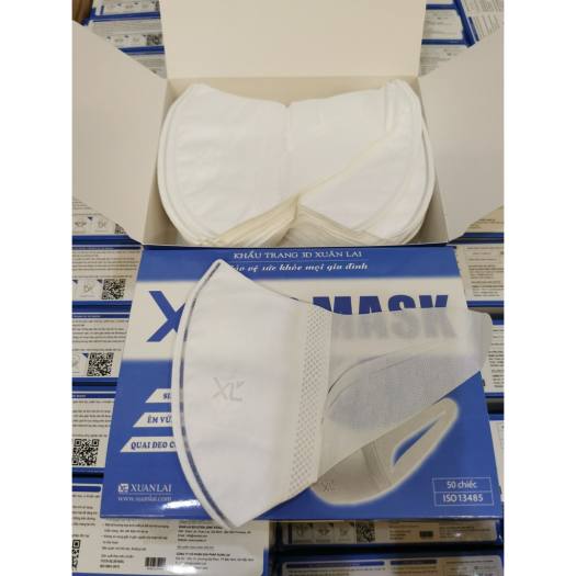 Khẩu Trang 3D Mask XL Xuân Lai Trắng ( hộp 50 chiếc )