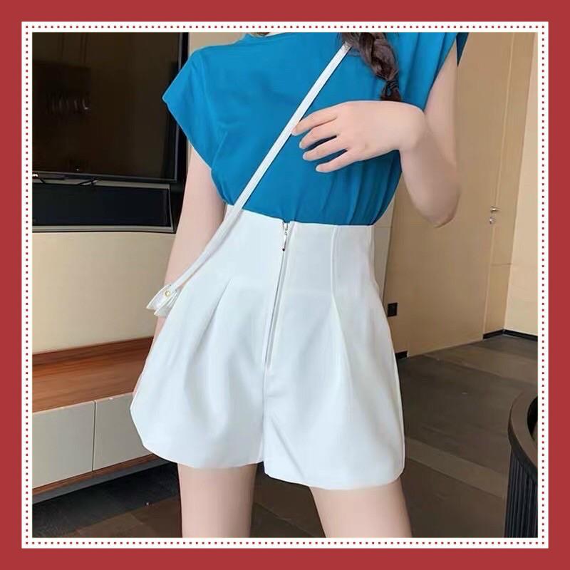 Quần short nữ lưng cao khóa giữa mới mã 502 mmita
