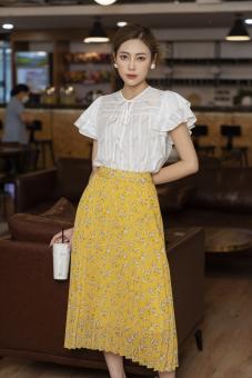 Chân váy xòe nữ HeraDG kiểu dập ly xòe quạt SJPBB2032