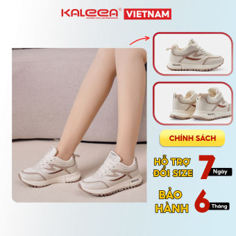 Kaleea - Giày Thể Thao Nữ Đi Bộ, Tập Gym Chất Liệu Lưới Dệt Kim, Sneaker Đế Cao 3p - T79