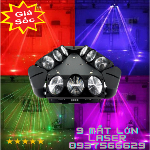 Moving 9 Mắt Lớn Laser (3in1) - Đèn Sân Khấu Tphcm