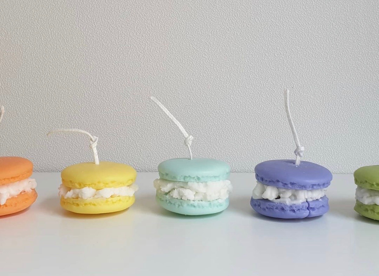 Macaron candle - Nến thơm trang trí hình bánh Macaron - Aroma candle