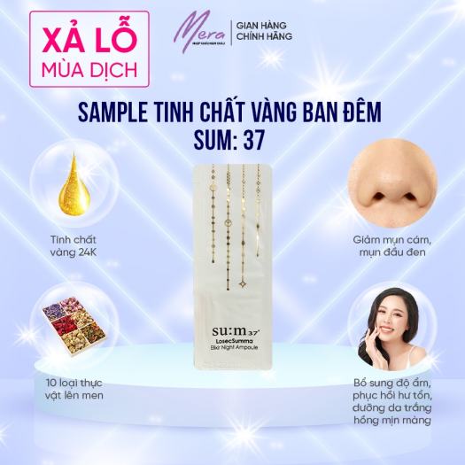 Gói sample tinh chất vàng Sum đêm - Sum37 Losec Summa Elixir Night Ampoule 1ml