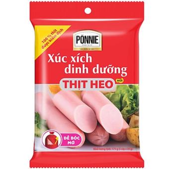 Xúc xích dinh dưỡng thịt heo Ponnie gói 175g