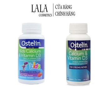 Canxi khủng long/bầu Ostelin Kids Calcium & D3, Úc (90v/130v) phát triển xương, răng cho bé và mẹ bầu