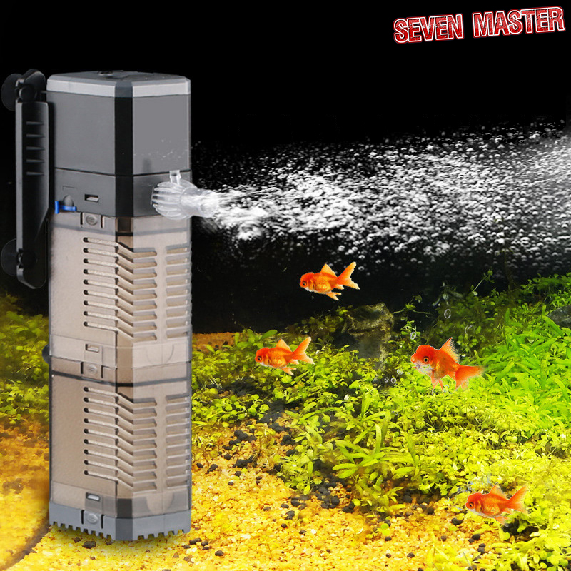 Seven Master 500 600 900 1500LH 4 In 1 Submersible Aquarium Filter Pump Tank Air Oxygen Internal Pump Chj502 Water Pump ราคา 341 บาท*ส่งฟรี