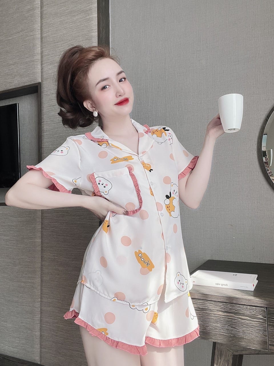 [HCM]Set Bộ Lụa Mango Đùi , Siu Xinh Hàng Cao Cấp ( dưới 58kg) - Mẫu mặc sp thật