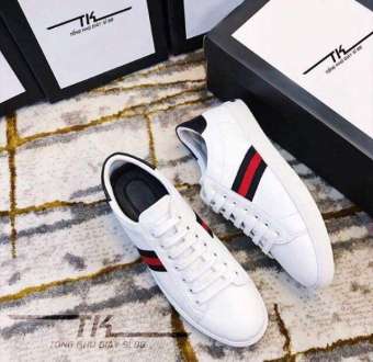 GIày thể thao nam sọc xám xọc đỏ