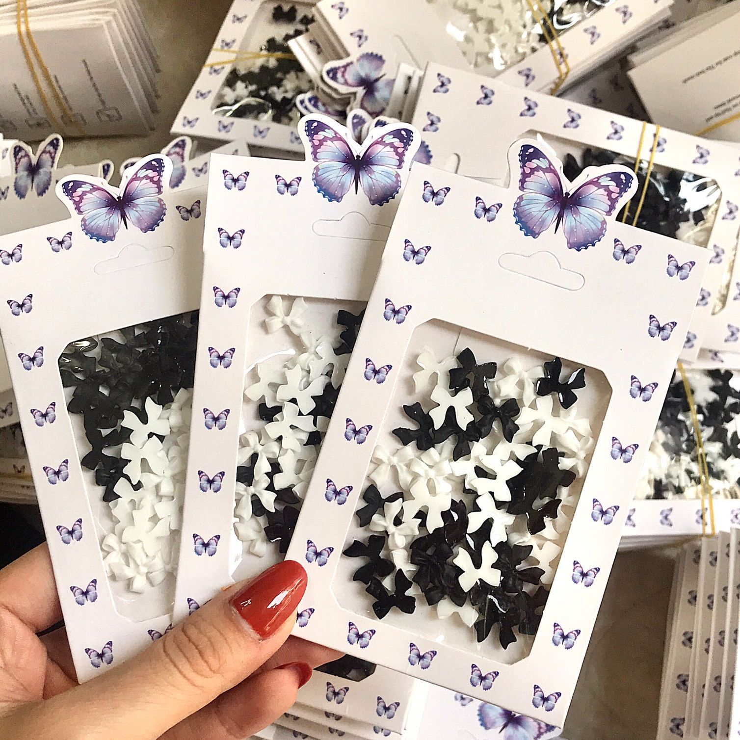 Charm nơ nail gắn móng, charm nail cao cấp sang chảnh sành điệu