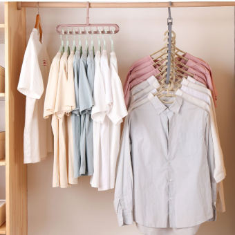 Móc Treo Quần Áo Móc Treo Phơi Đồ 9 Lỗ Thông Minh Hai Chiều Ngang Dọc