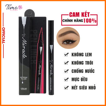 Dạ kẻ mắt không trôi, không lem Cellio Miracle Waterproof chính hãng Hàn Quốc | TM010
