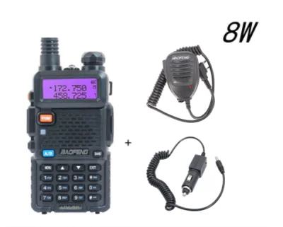 Baofeng UV-5R Walkie Talkie 5W 8W 10 km Two Way Radio Station uv 5r hunting Radio Receiver uv5r UV-9R UV-82 UV-8HX walkie-talkie (2)