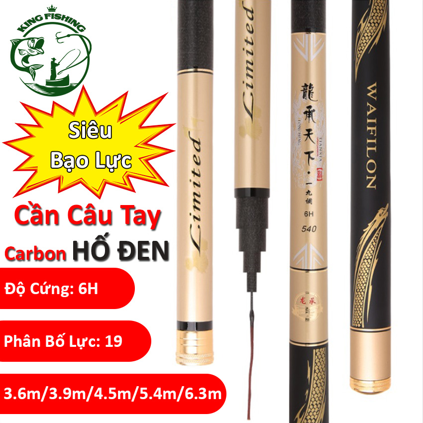 [CÓ QUÀ TẶNG]Cần câu tay siêu bạo lực Hố Đen 6H siêu nhẹ siêu bền hàng nội địa Trung Quốc chuyên câu đơn câu đài săn hàng-KingFishing KF41