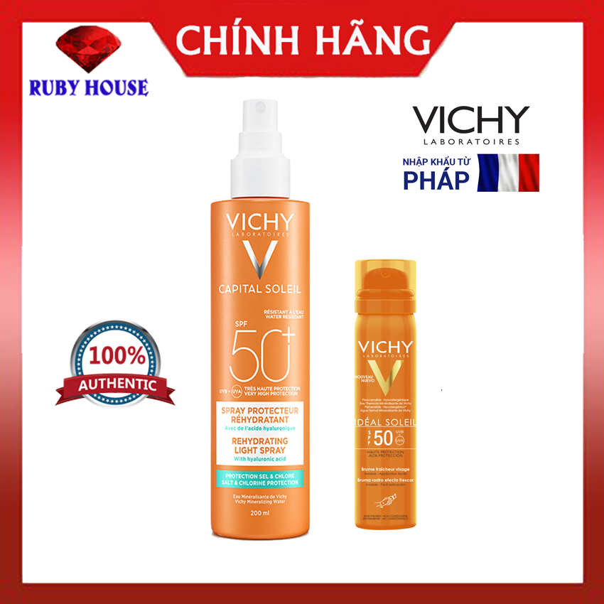 Xịt Chống Nắng Vichy FACE VÀ BODY 200ml Beach Protect SPF50+