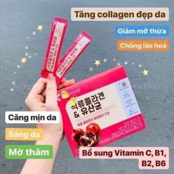Bột Uống Lựu Bio Cell Pomegranate Collagen & Probiotics (2g*30 gói) (Hộp)