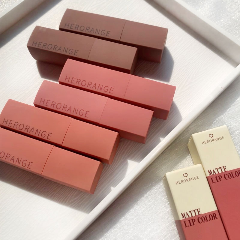 🔥Son HERORANGE🔥 Son Kem Lì Herorange Màu Nhung Sương Mềm Mịn Lâu Trôi Mềm Môi Herorange Matte Lip Color Son23