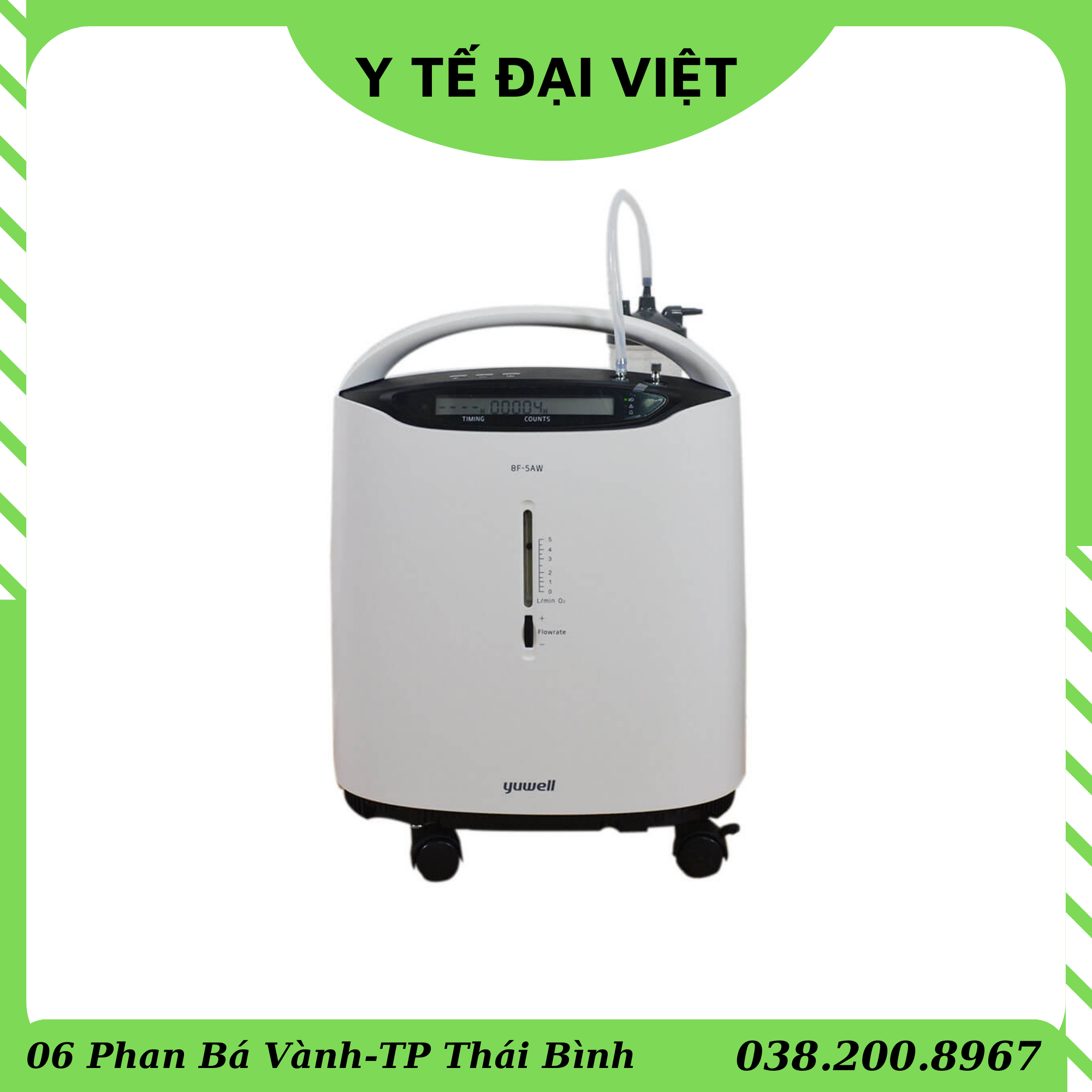 Máy tạo oxy y tế 5 lít yuwell 8f-5aw kèm xông