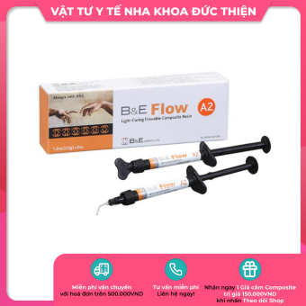 Composite lỏng BE Hàn Quốc phủ cùi răng (Hộp 2 tuýp) - Com lỏng B&E - Vật liệu nha khoa chính hãng