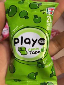 Kẹo dẻo cuộn Play More Thái Lan gói 21g vị Táo