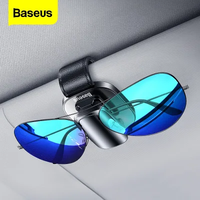 Baseus Car Sunglasses Holder Sun Visor Glasses Clip Auto Interior Organizer Car Accessories Glasses Storage Clip Eyeglass Holder (2)