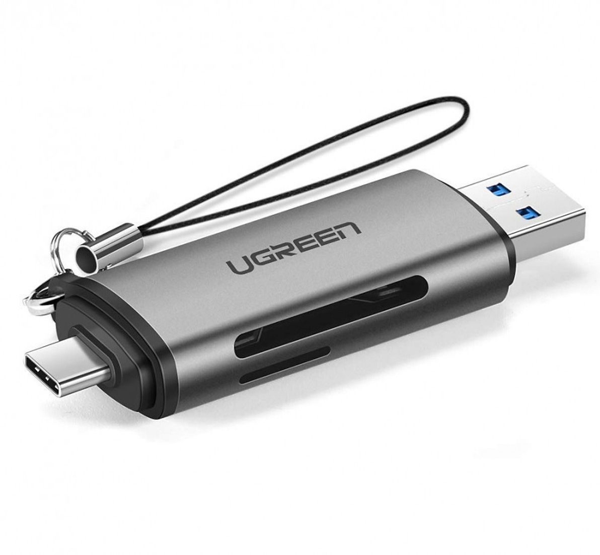 Đầu đọc thẻ  nhớ SD/TF chuẩn USB Type-C/USB 3.0 Ugreen 50706