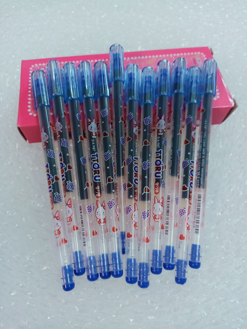 Hộp 12 cây viết gel ttoru d.a gstar ngòi 0.5mm màu xanh