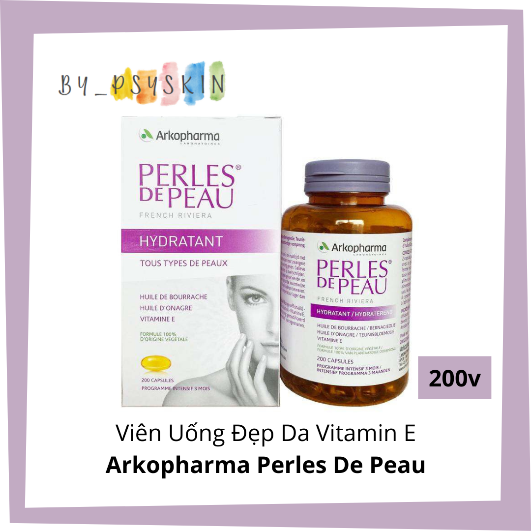 Viên Uống Đẹp Da Vitamin E Arkopharma Perles De Peau 200 viên